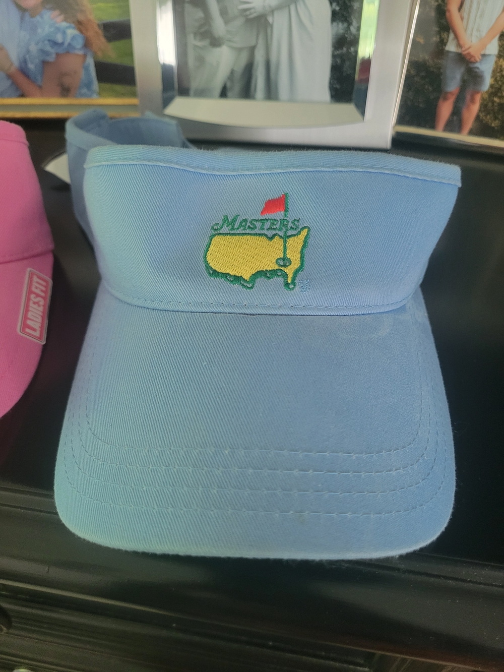 Masters Light Blue Mends Visor with Yellow & Green Logo